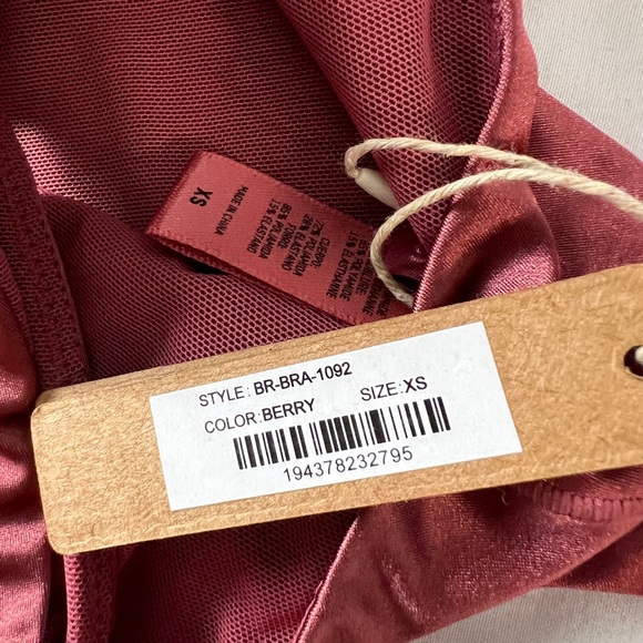 SKIMS Stretch Rib Satin Logo Mesh Bralette Bra Underwear Thong Brief Set Bundle - Picture 9 of 13